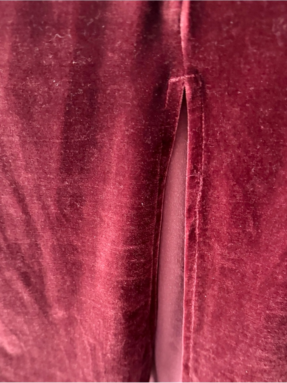 Mi Ami Velvet Lace Trim Cami Tank Top Maroon Burgundy Size M - Picture 6 of 7
